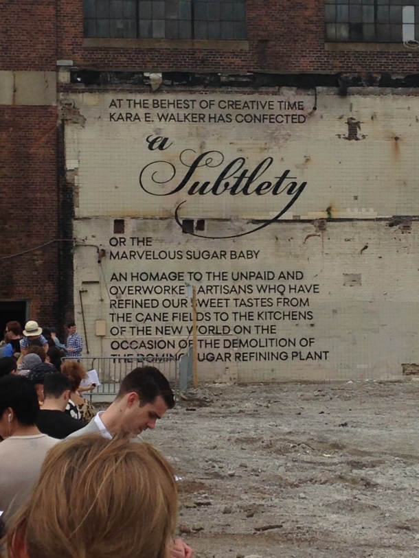 Kara Walker, "A Subtlety", Domino Sugar Factory, Brooklyn, NY, 2014.