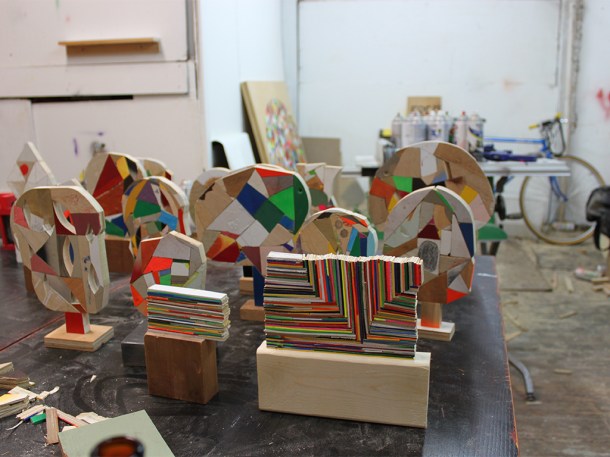 Damien Hoar de Galvan, studio view