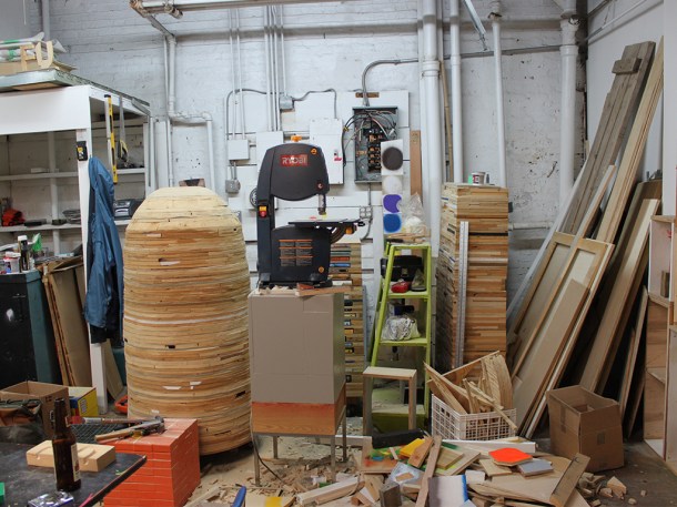 Damien Hoar de Galvan, studio view