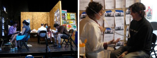 Andi Sutton, Cultural Prophylactics, a collaborative research-based performance feast produced with Anne Elizabeth Moore, Version Fest, Chicago, IL, 2009.