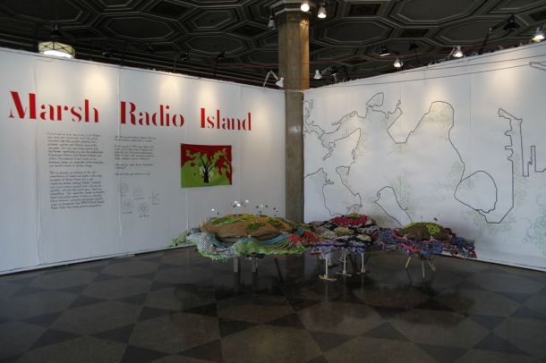 Plotform, Marsh Radio Island installation, 808 Gallery, Boston University, Boston, MA, 2013.